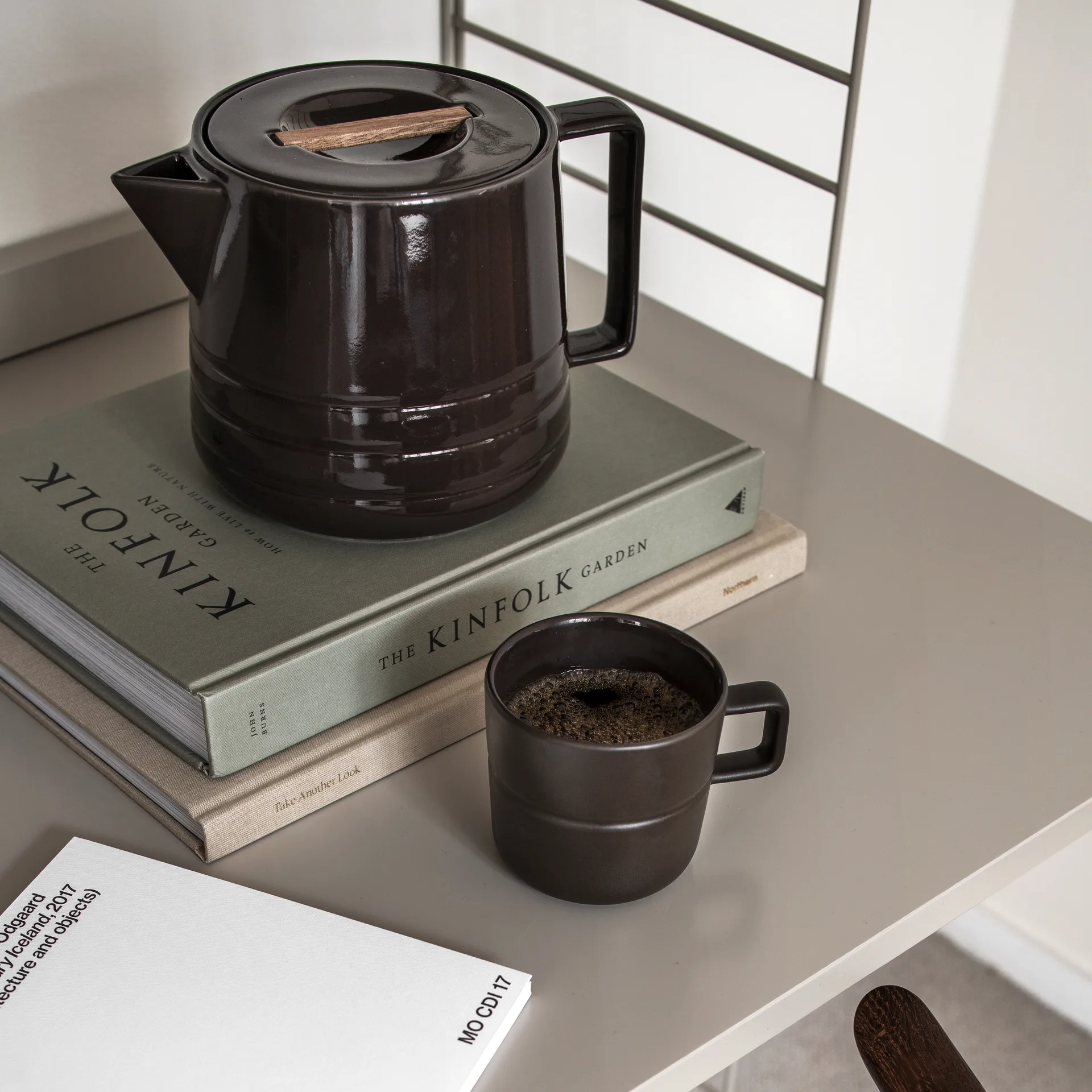 Caneca Lines 30 cl 2 un., brown NJRD