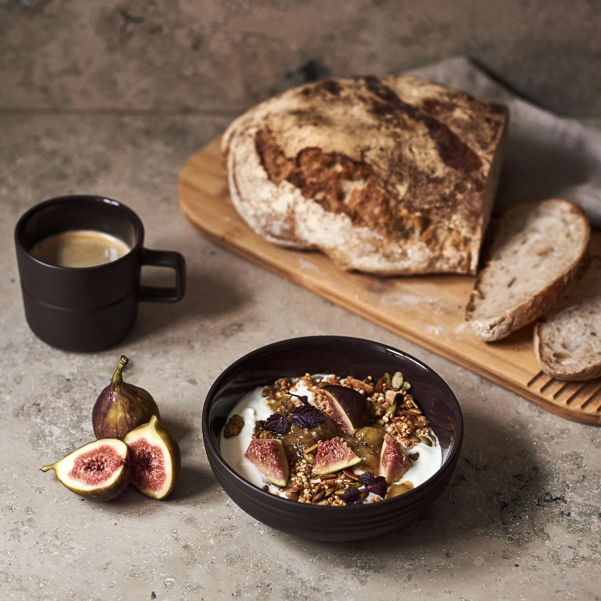 Caneca Lines 30 cl 2 un., brown NJRD