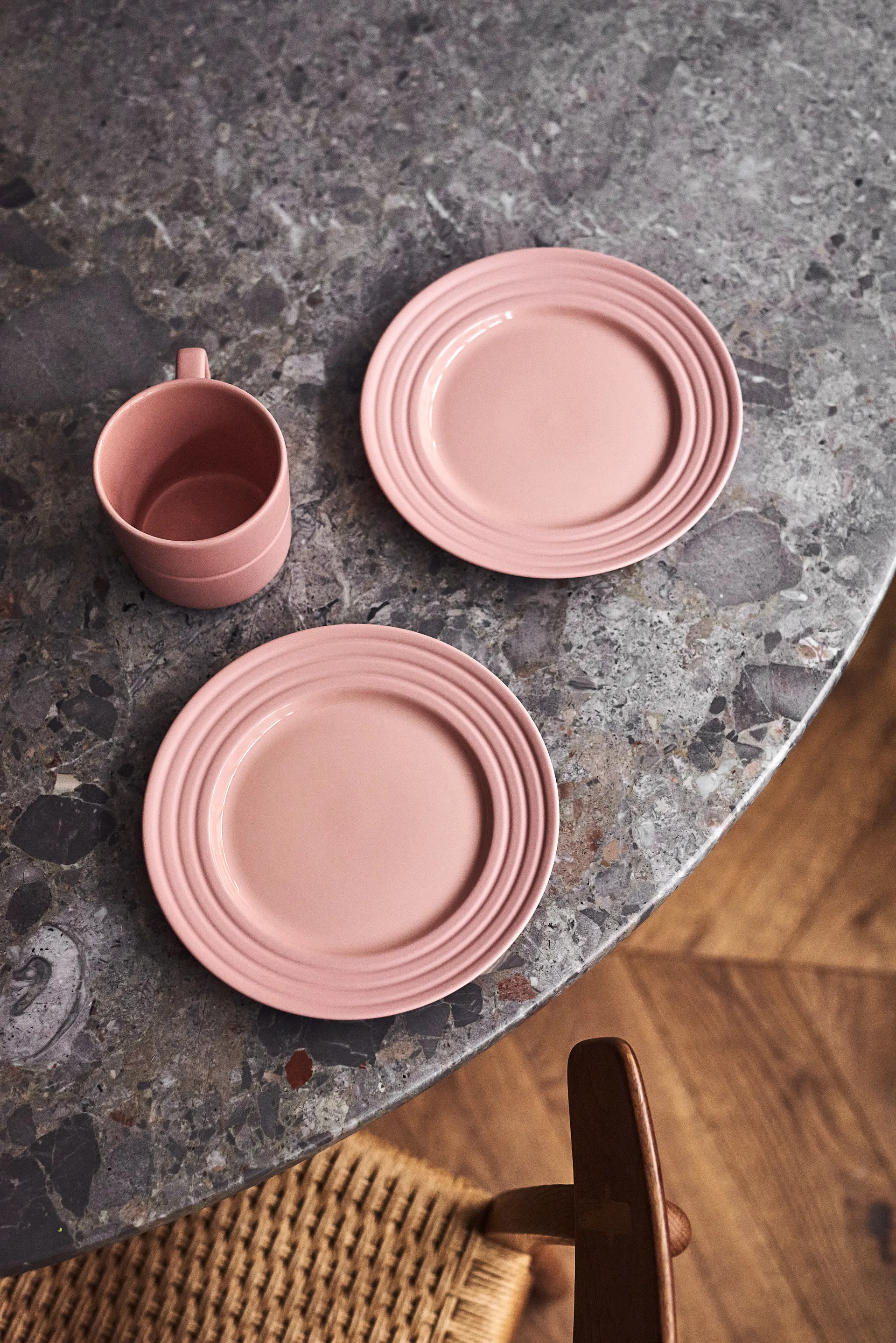 Caneca Lines 30 cl 2 un., rosa NJRD