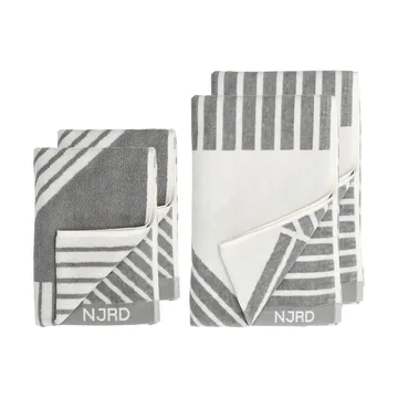 Conjunto de toalhas Stripes 4 peças - Cinza - NJRD