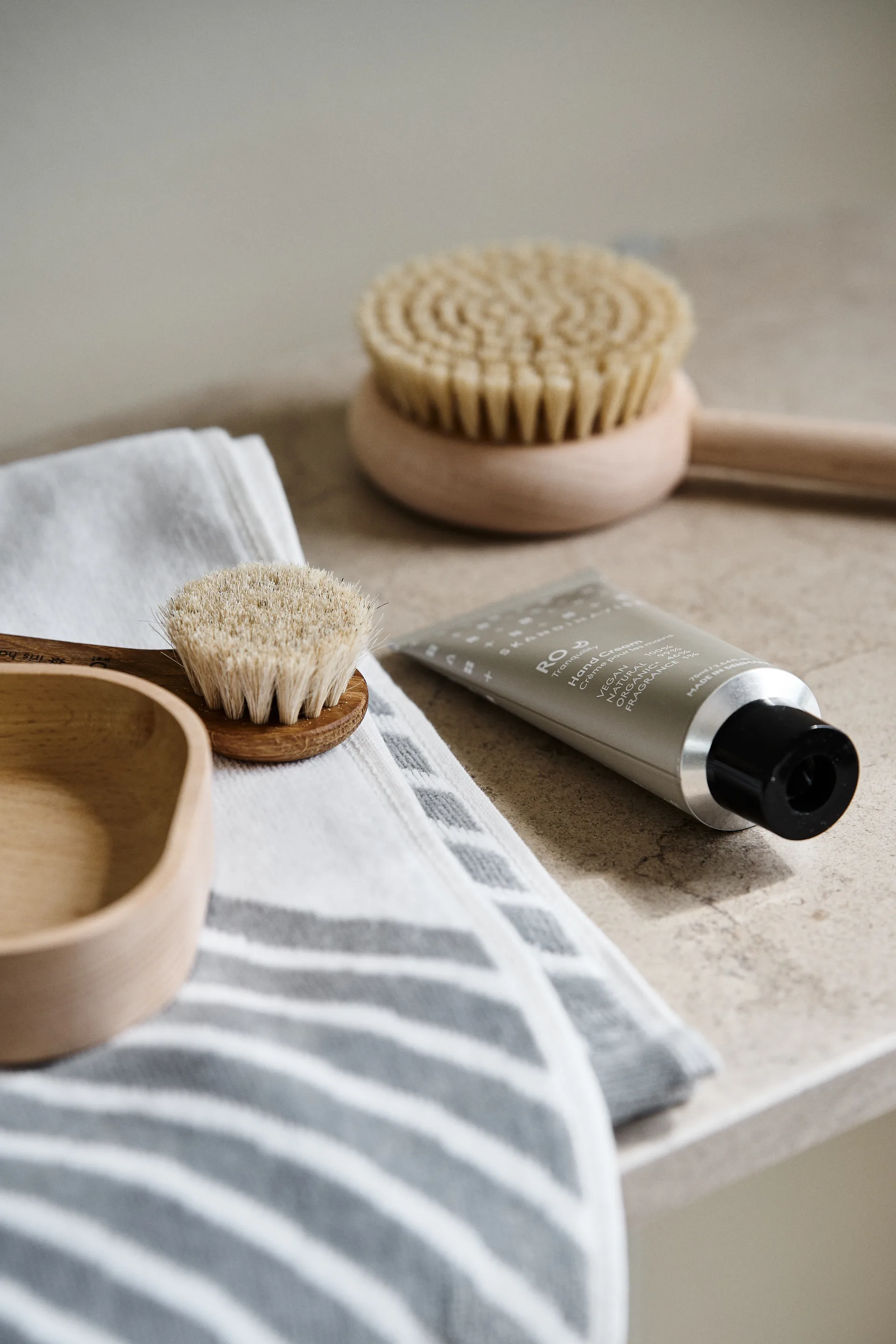 Conjunto de toalhas Stripes 4 peças - Cinza NJRD