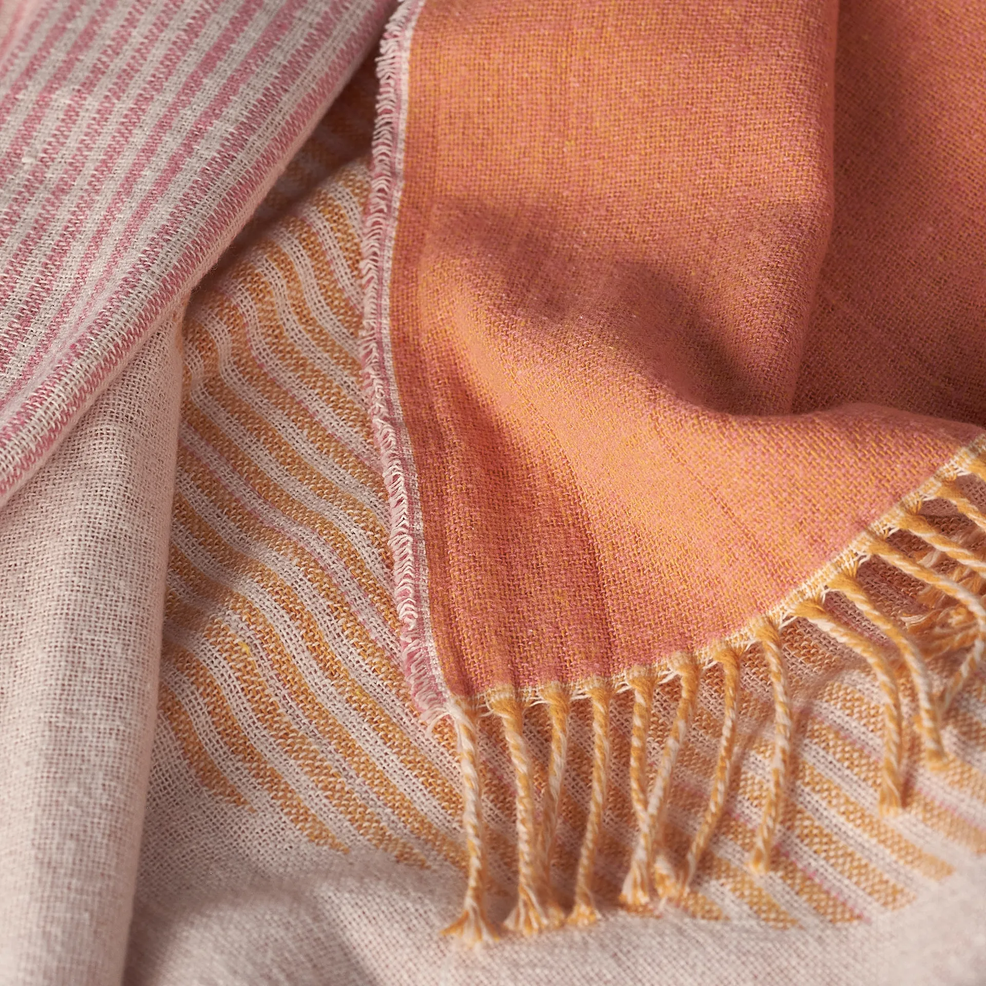 Manta de algodão Circles 130x185 cm, branco natural NJRD