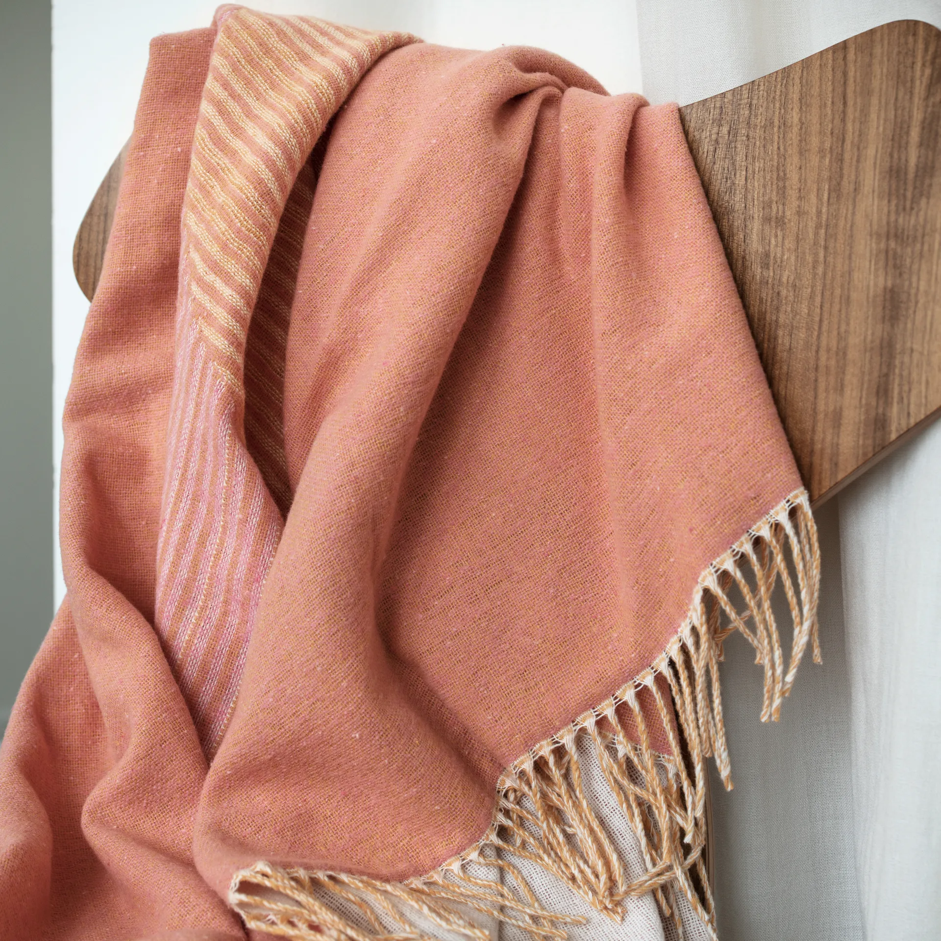 Manta de algodão Circles 130x185 cm, branco natural NJRD