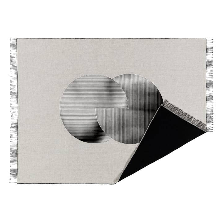 Manta de algodão Circles 130x185 cm - preto - NJRD