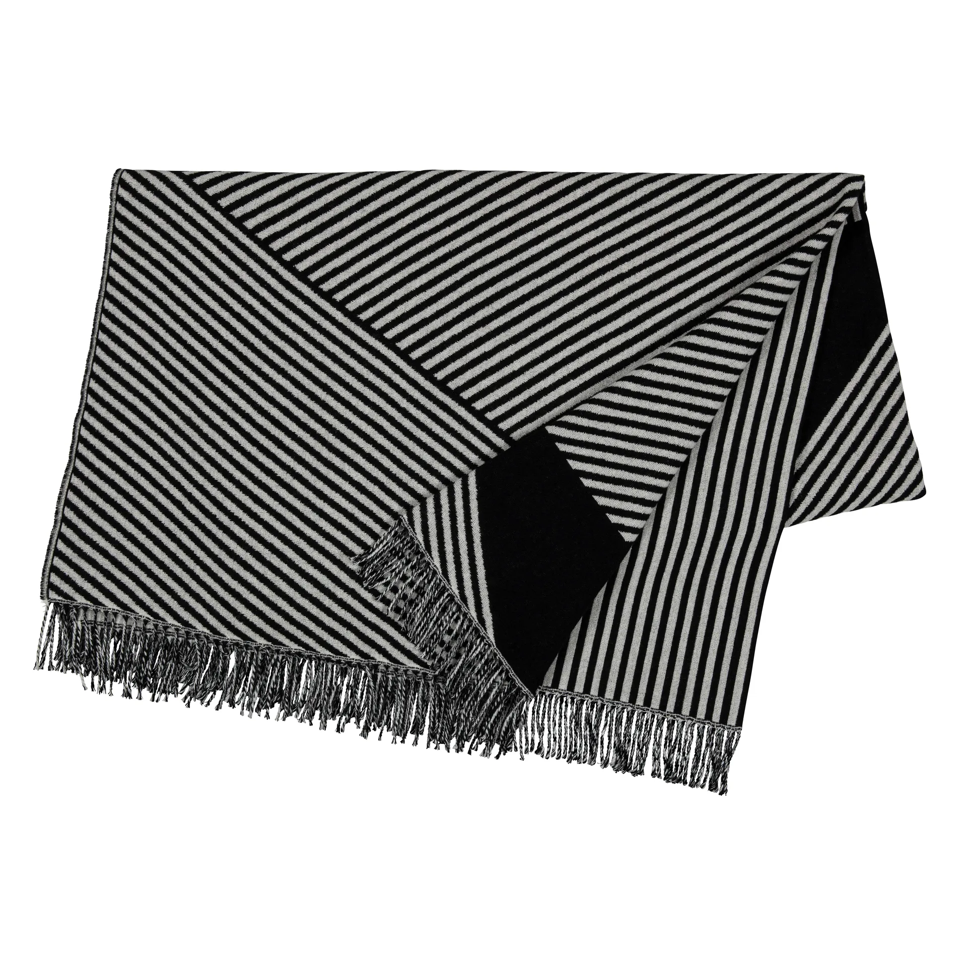 Manta de algodão Stripes, preto NJRD