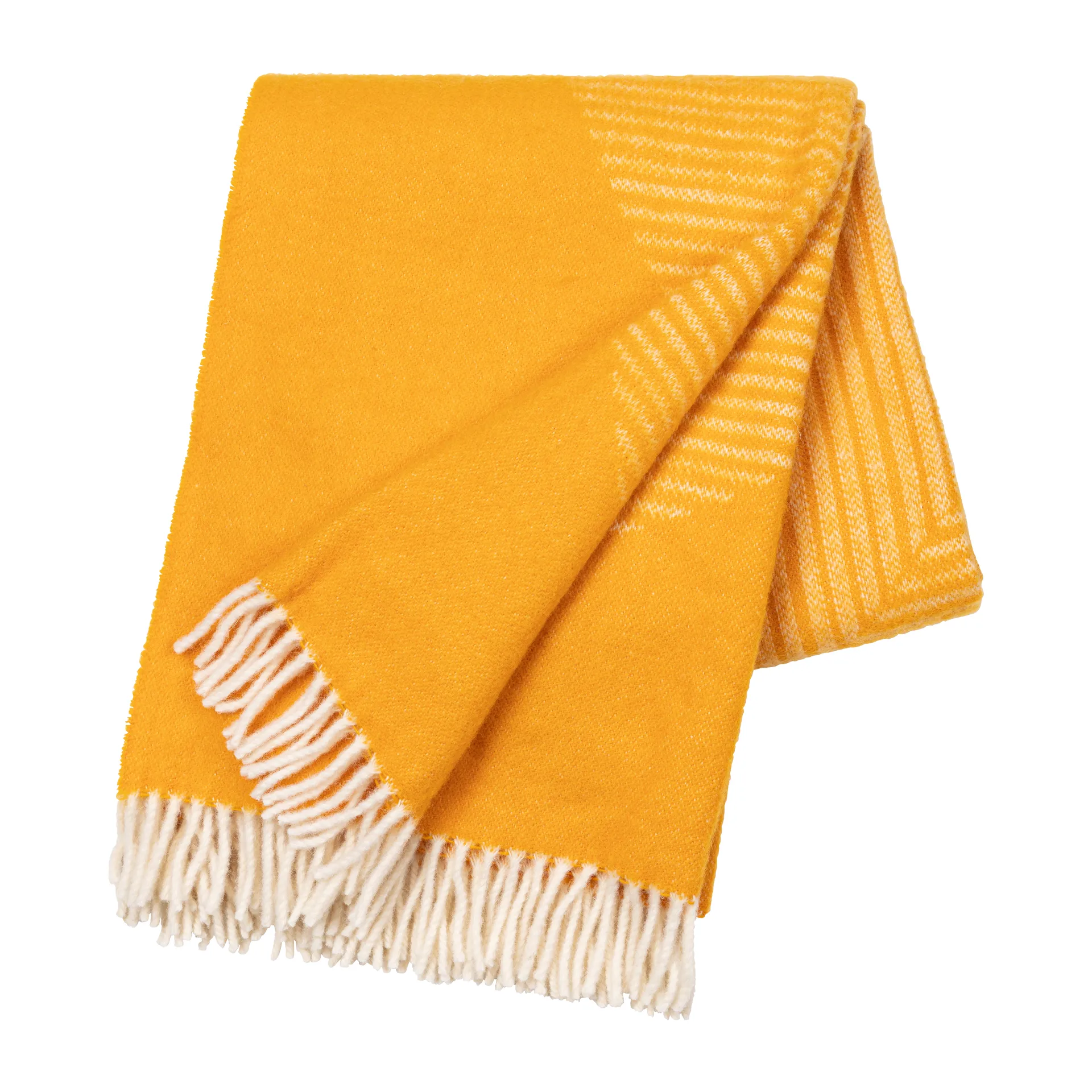 Manta de lã Circles 130x185 cm, Amarelo NJRD