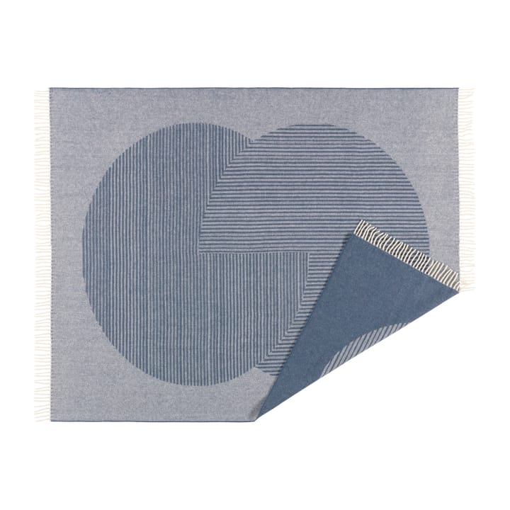 Manta de lã Circles 130x185 cm - Azul - NJRD