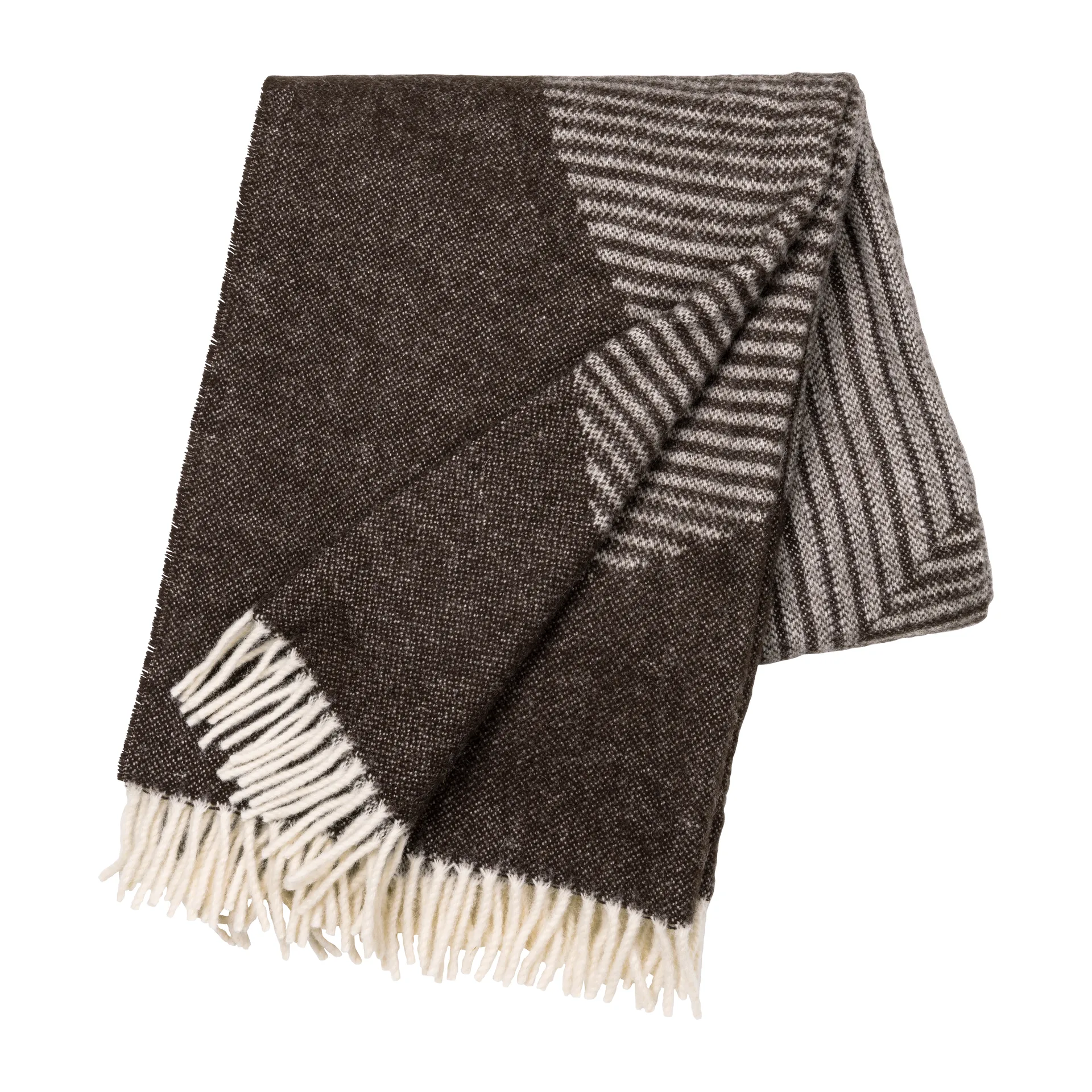 Manta de lã Circles 130x185 cm, Brown NJRD