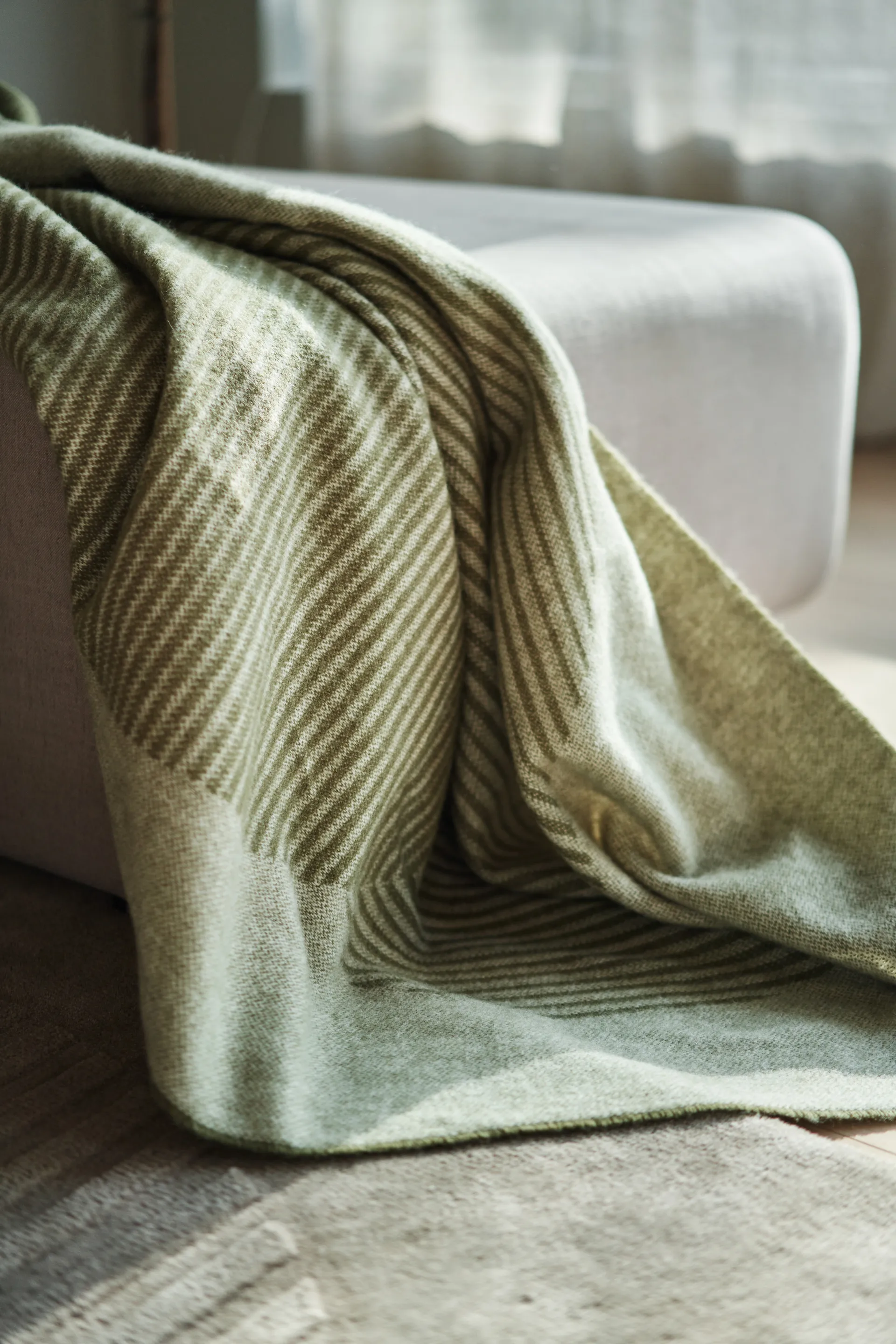 Manta de lã Circles 130x185 cm, Verde NJRD