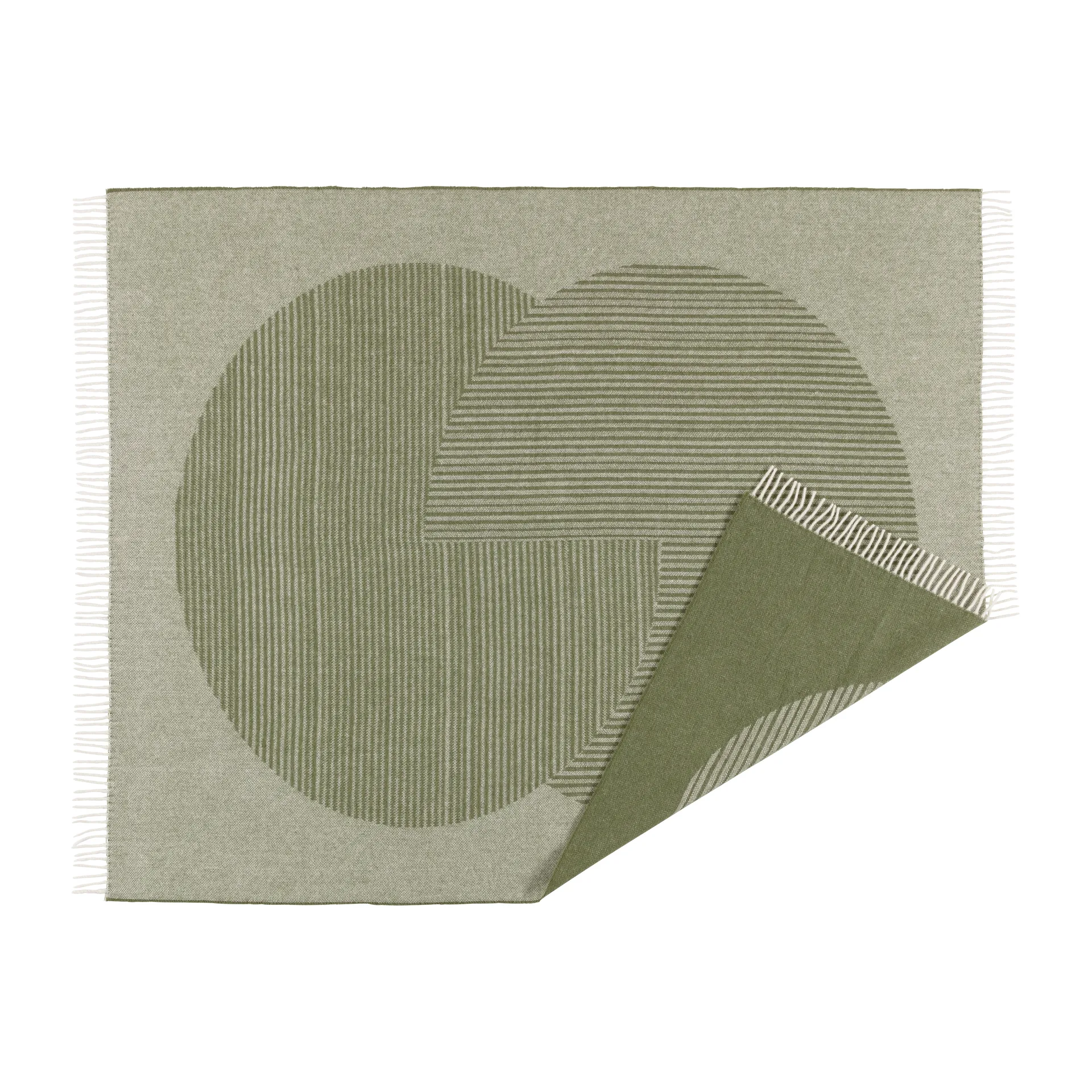 Manta de lã Circles 130x185 cm, Verde NJRD