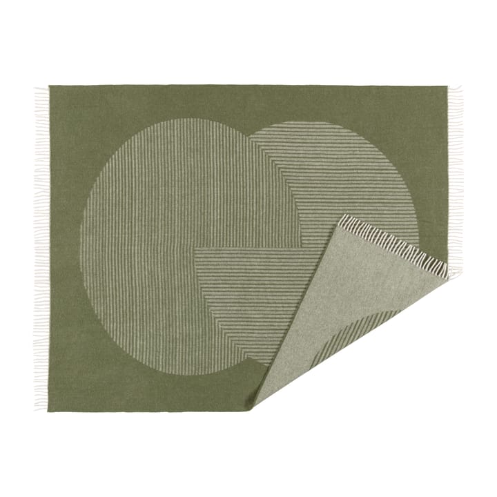 Manta de lã Circles 130x185 cm - Verde - NJRD