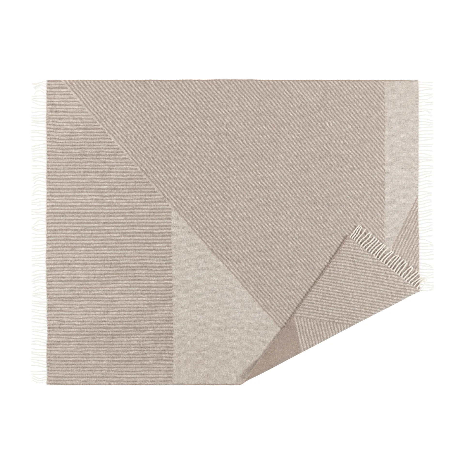 Manta de lã Stripes 130x185 cm, Bege NJRD
