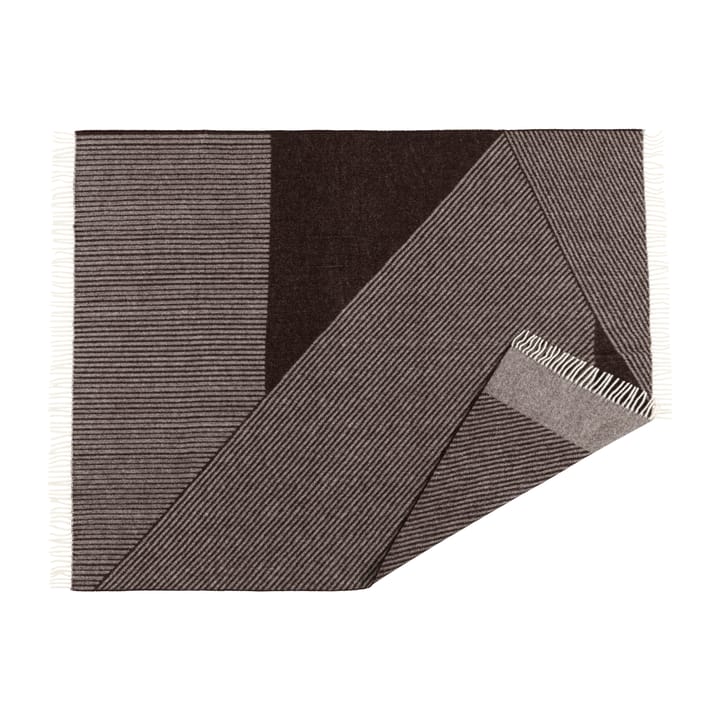 Manta de lã Stripes 130x185 cm - Brown - NJRD
