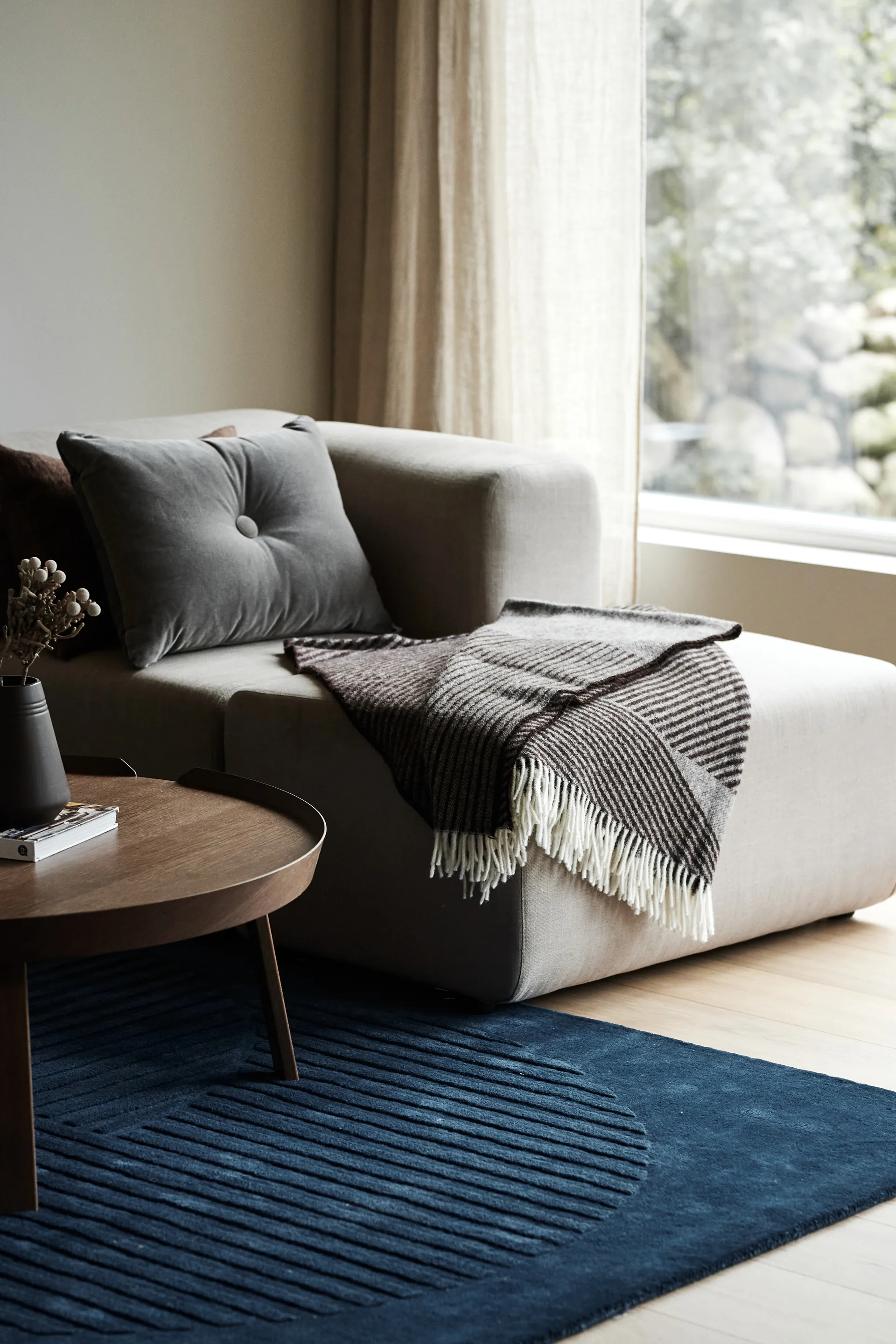 Manta de lã Stripes 130x185 cm, Brown NJRD