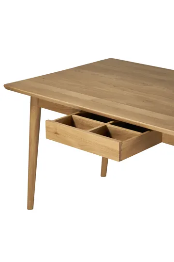 Mesa de jantar VIOR 120 cm + cadeira pack de 4 – Carvalho lacado‑natural - NJRD