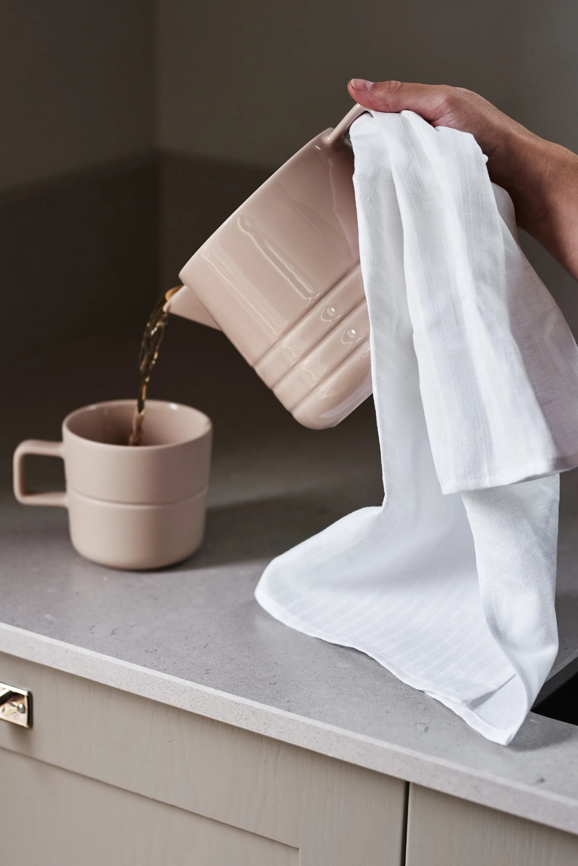 Pano de cozinha Stripes 47x70 cm, 2 un., Branco NJRD