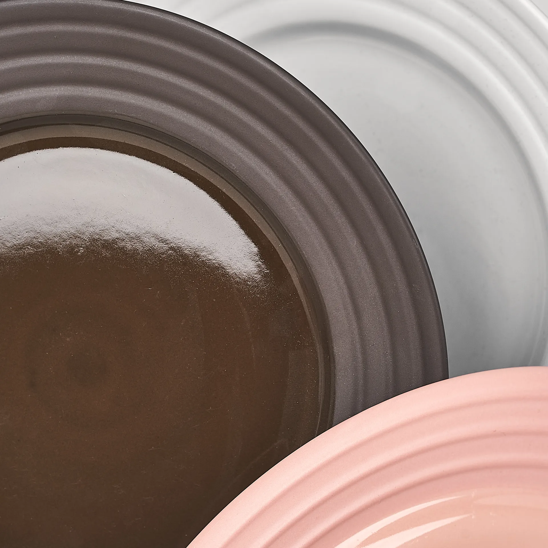 Prato pequeno Lines Ø21 cm, 6 un., brown NJRD