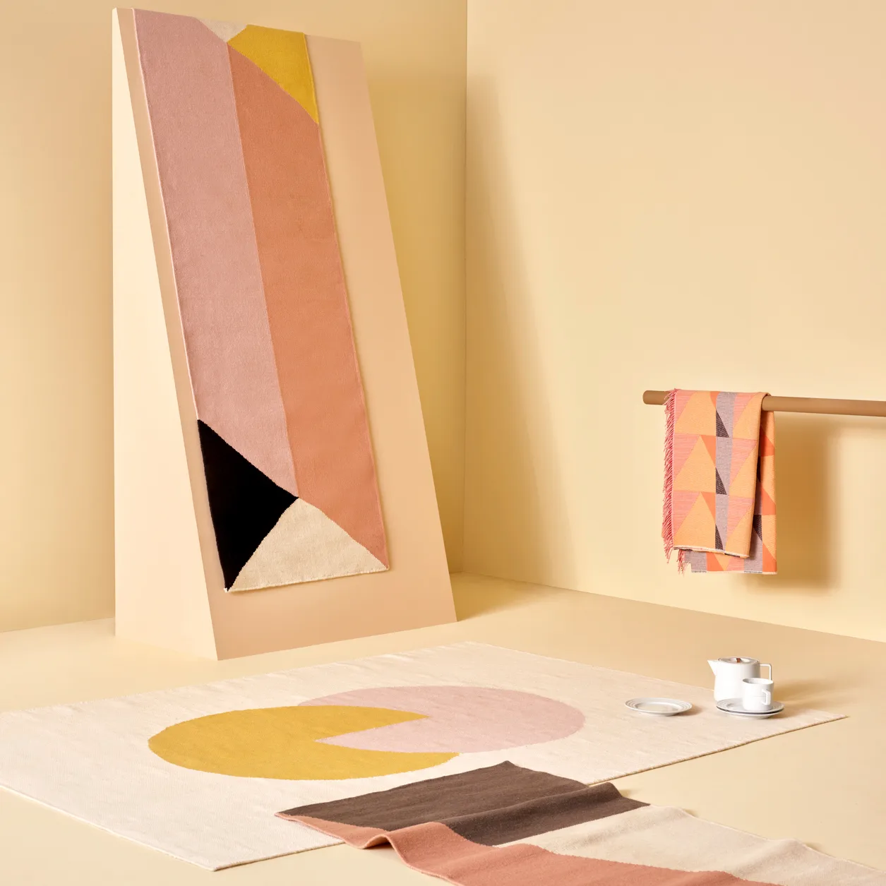 Tapete Circles blocks kelim rosa, 170x240 cm NJRD