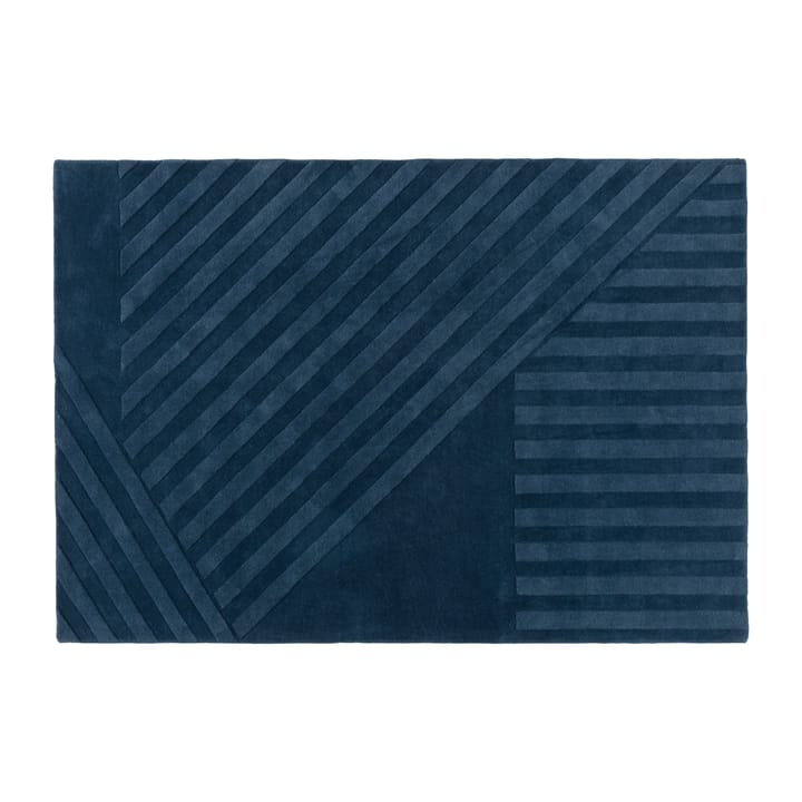 Tapete de lã às riscas azul Levels - 200x300 cm - NJRD