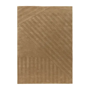 Tapete de lã às riscas bege Levels - Stripes beige, 170x240 cm - NJRD