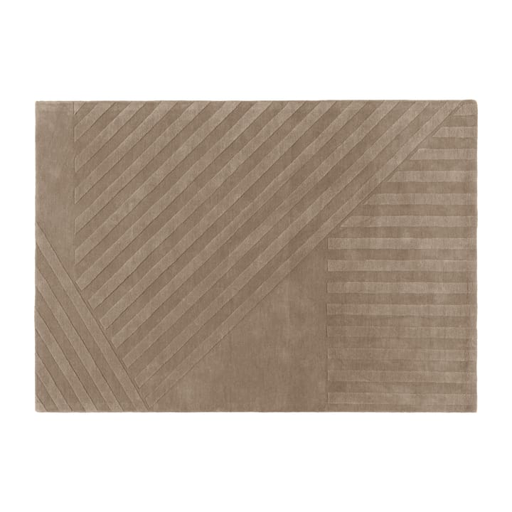 Tapete de lã às riscas cinza Levels - 170x240 cm - NJRD