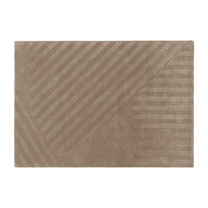 Tapete de lã às riscas cinza Levels - 200x300 cm - NJRD
