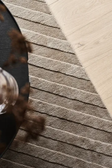 Tapete de lã às riscas toupeira Levels - 200x300 cm - NJRD
