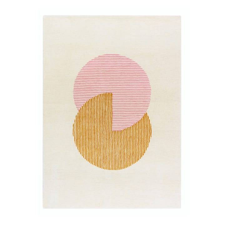 Tapete de lã Circles rosa - 170x240 cm - NJRD