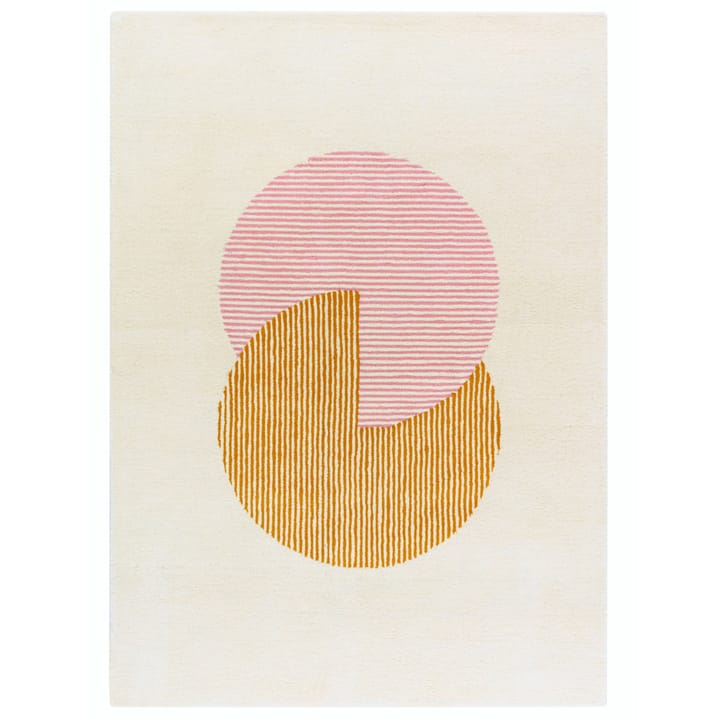 Tapete de lã Circles rosa - 200x300 cm - NJRD