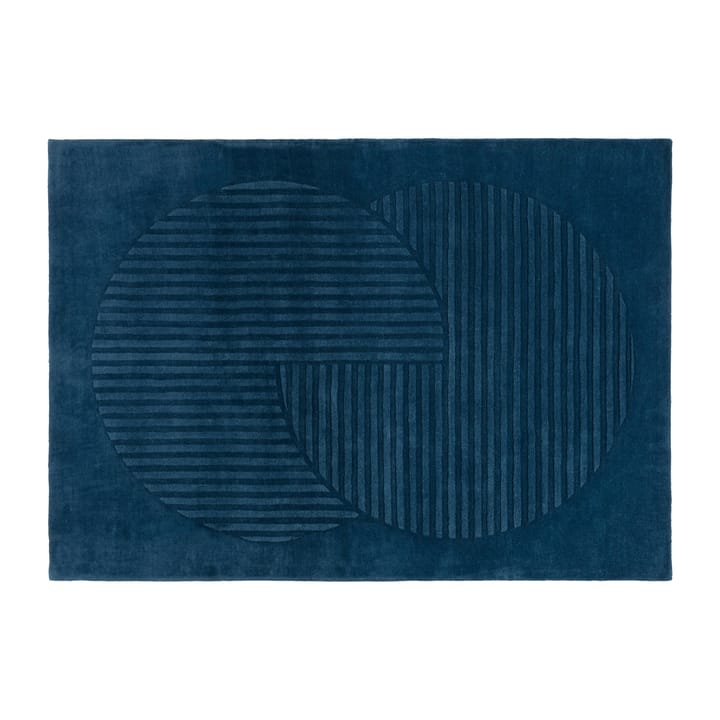 Tapete de lã com círculos azul Levels - 170x240 cm - NJRD