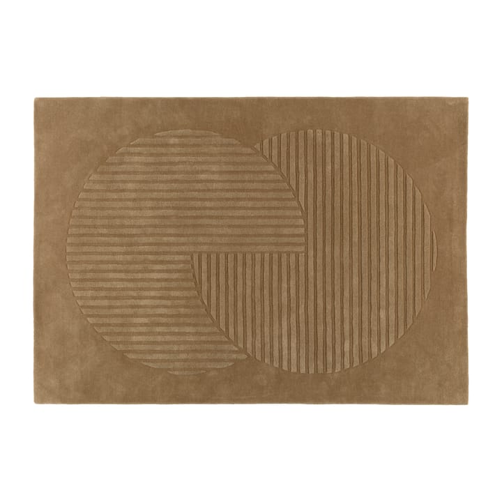 Tapete de lã com círculos bege Levels - 170x240 cm - NJRD