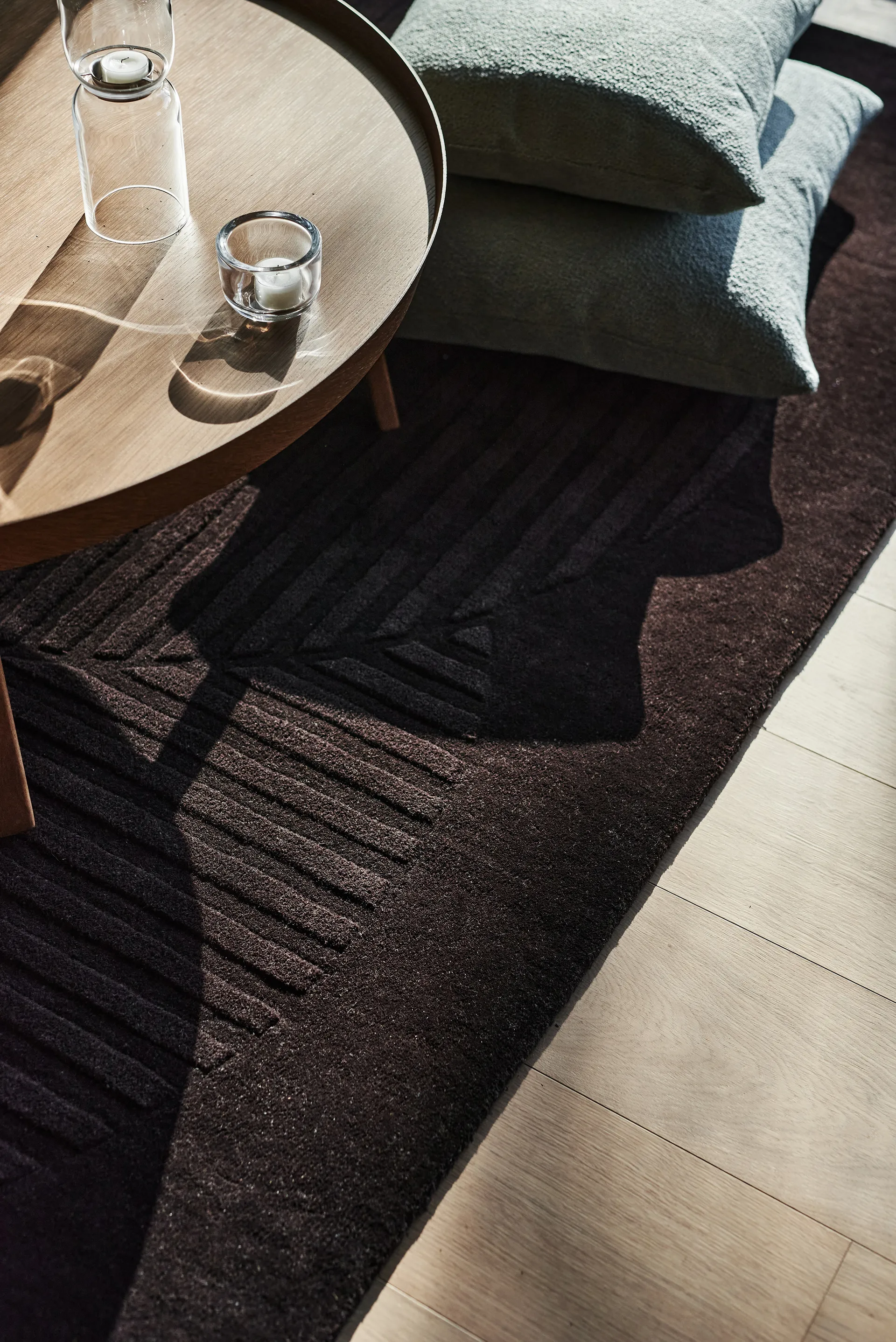 Tapete de lã com círculos castanho Levels, 170x240 cm NJRD