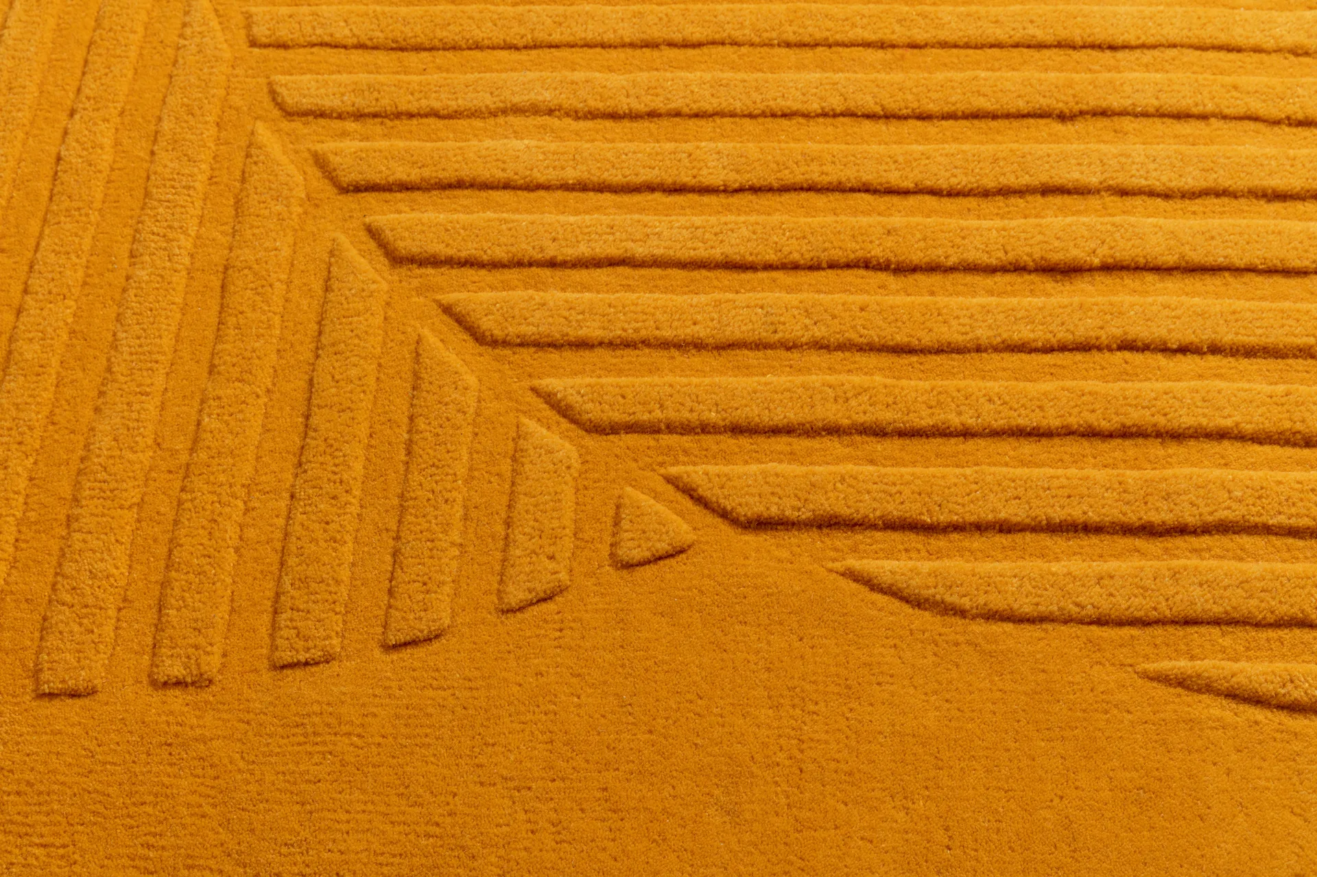 Tapete de lã Levels Circles, Amarelo, 170x240 cm NJRD