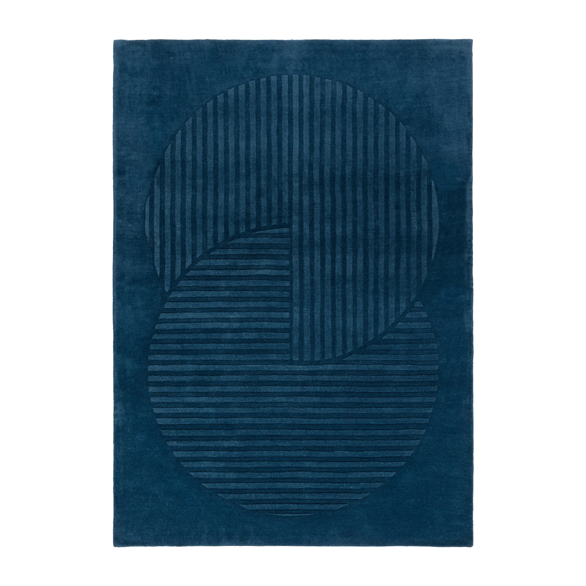 Tapete de lã Levels Circles, Azul, 200x300 cm NJRD