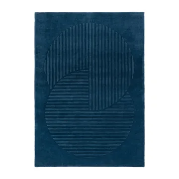 Tapete de lã Levels Circles - Azul, 200x300 cm - NJRD