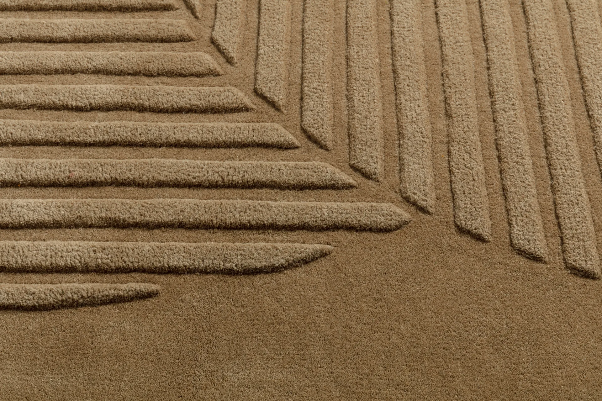 Tapete de lã Levels Circles, Bege, 170x240 cm NJRD