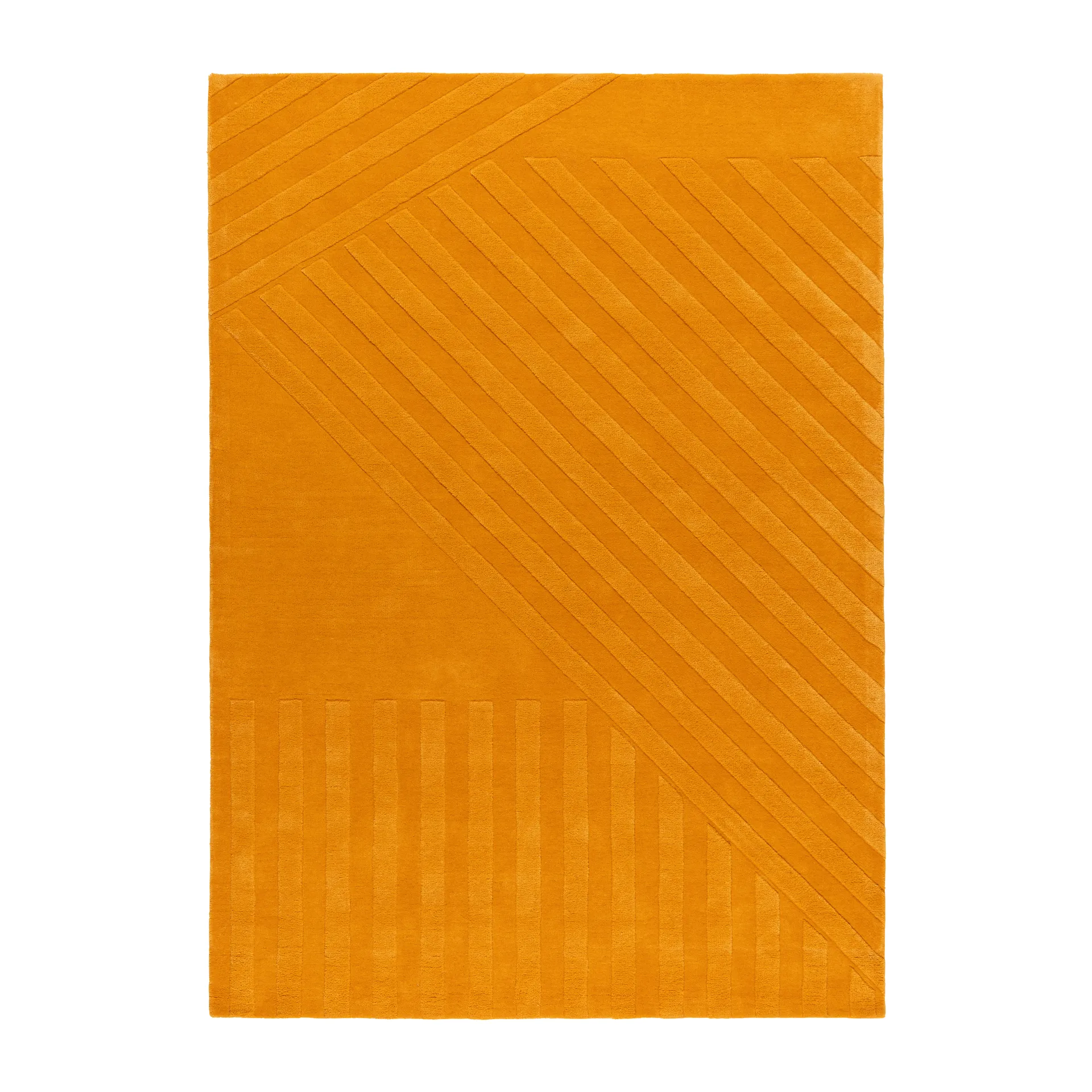Tapete de lã Levels Stripes, Amarelo, 170x240 cm NJRD