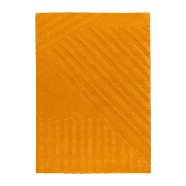 Tapete de lã Levels Stripes - Amarelo, 170x240 cm - NJRD
