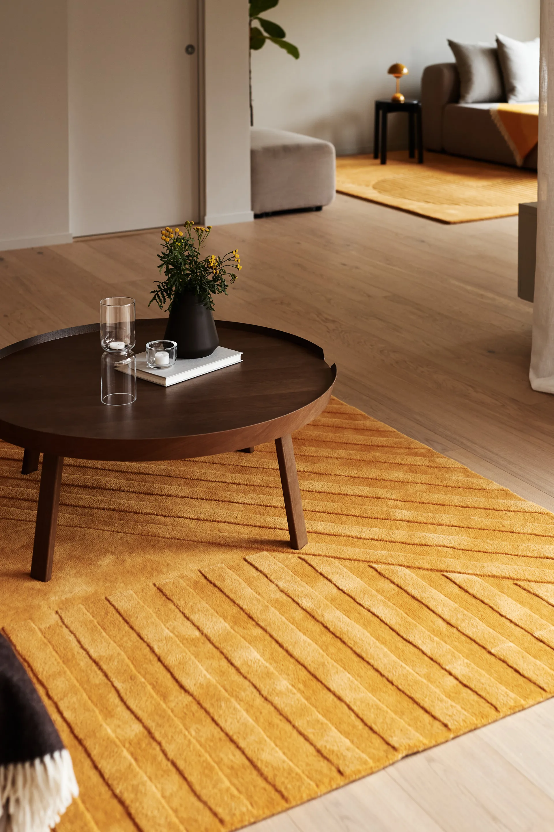Tapete de lã Levels Stripes, Amarelo, 170x240 cm NJRD