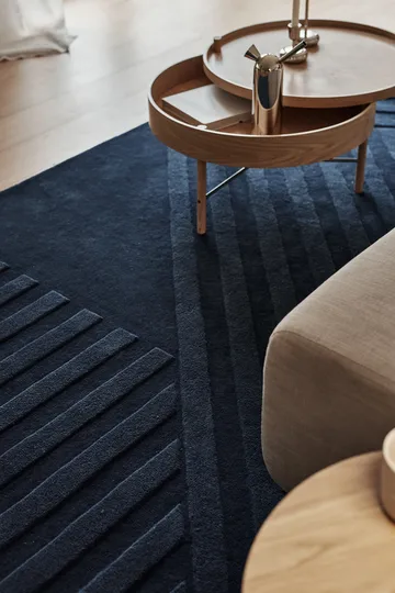 Tapete de lã Levels Stripes - Azul, 170x240 cm - NJRD