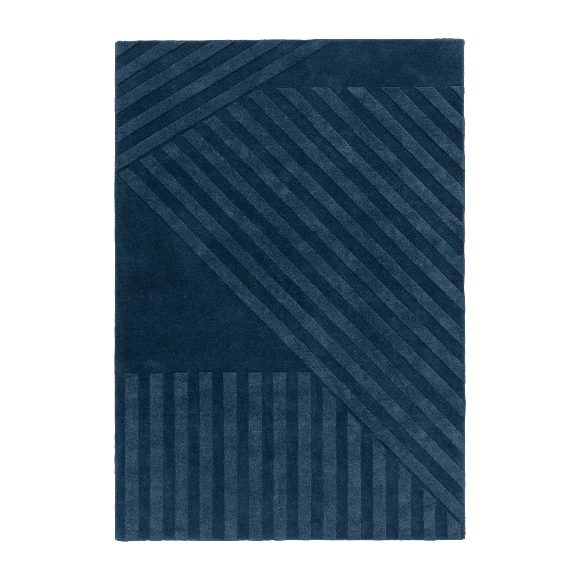 Tapete de lã Levels Stripes, Azul, 200x300 cm NJRD