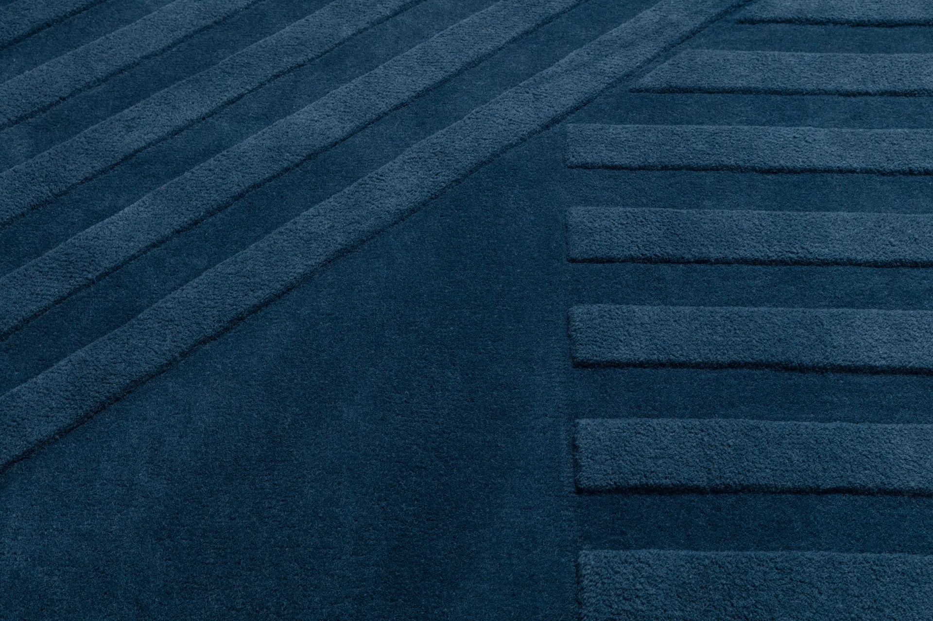Tapete de lã Levels Stripes, Azul, 200x300 cm NJRD