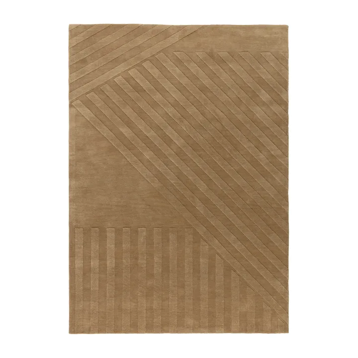 Tapete de lã Levels Stripes - Bege, 200x300 cm - NJRD