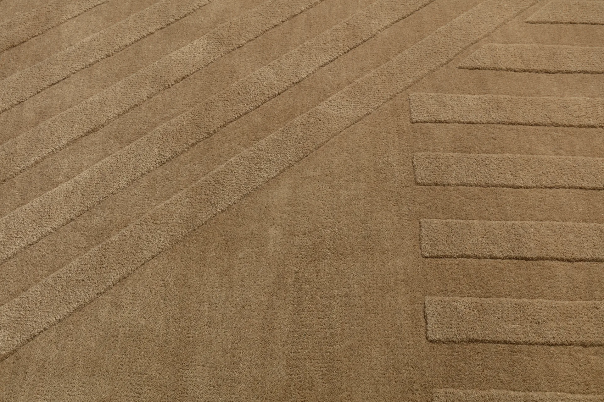 Tapete de lã Levels Stripes, Bege, 200x300 cm NJRD