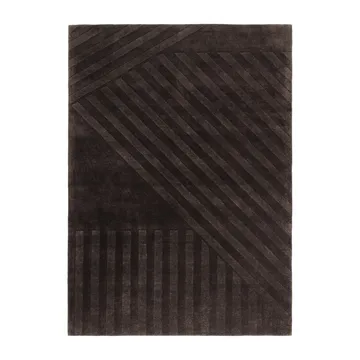 Tapete de lã Levels Stripes - Marrom, 200x300 cm - NJRD