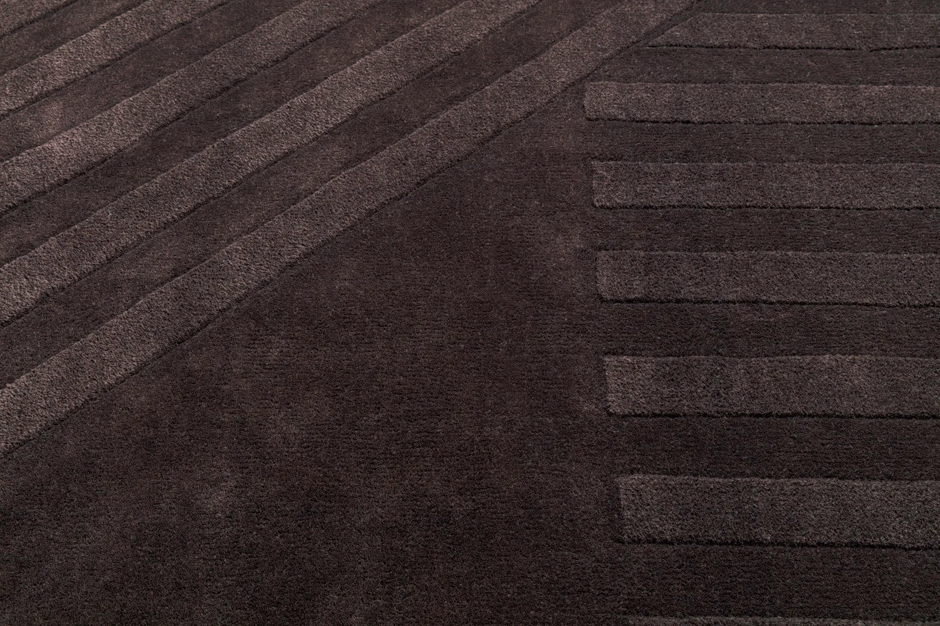 Tapete de lã Levels Stripes, Marrom, 200x300 cm NJRD