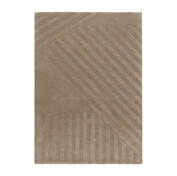 Tapete de lã Levels Stripes - Taupe, 200x300 cm - NJRD