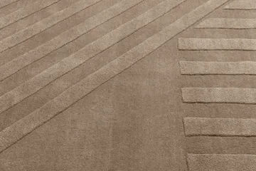 Tapete de lã Levels Stripes - Taupe, 200x300 cm - NJRD