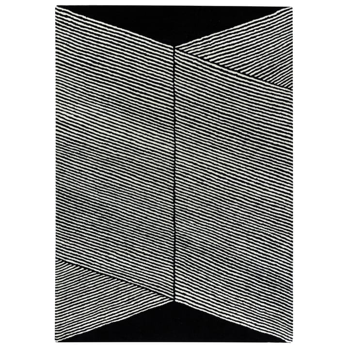 Tapete de lã preto Rectangles - 200x300 cm - NJRD