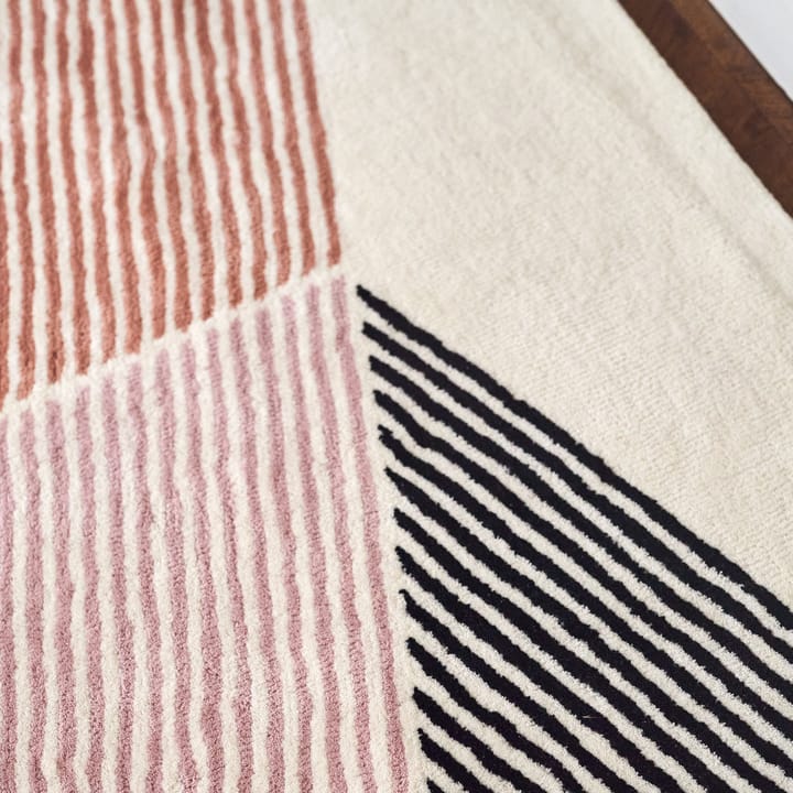 Tapete de lã rosa Rectangles - 170x240 cm - NJRD